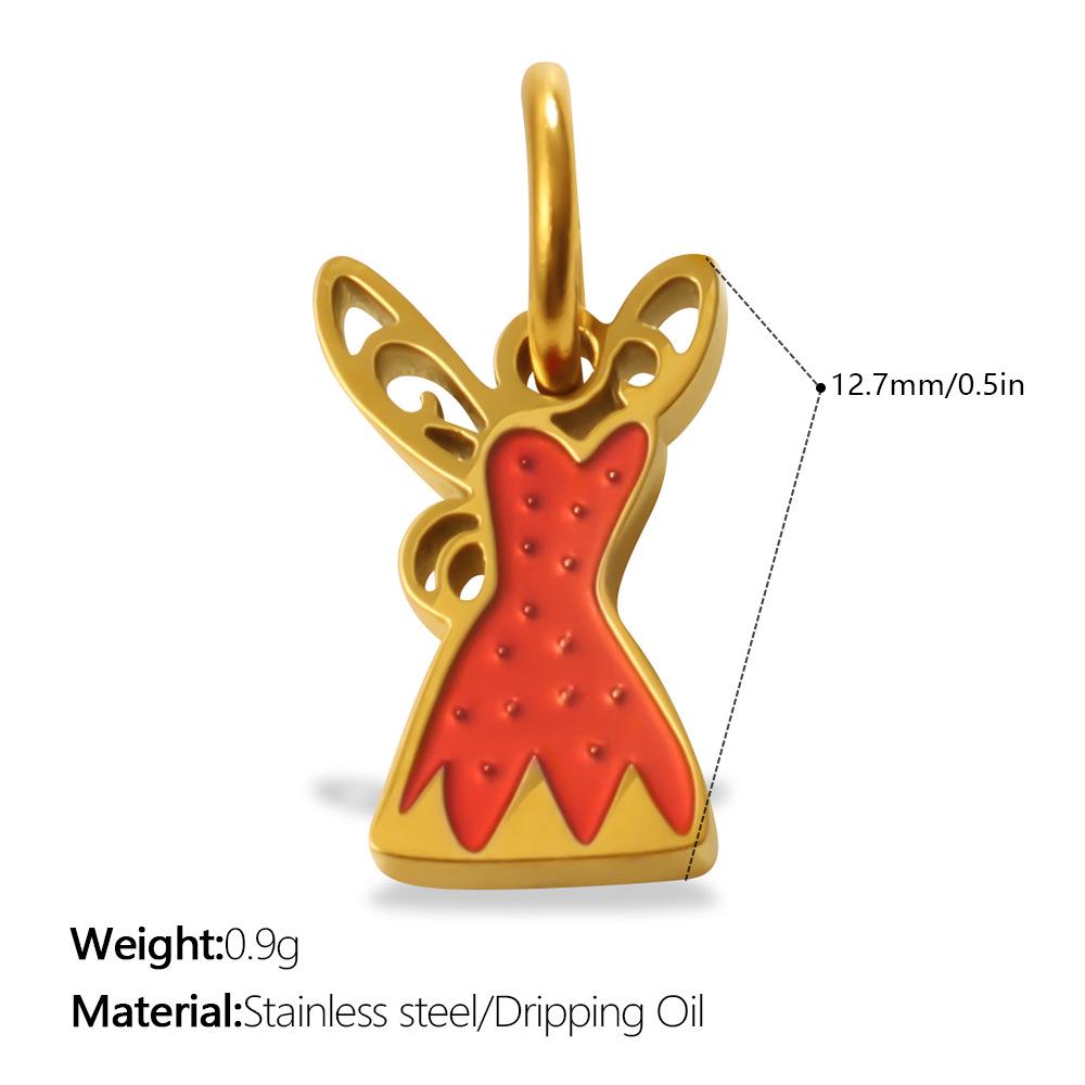 Oil-Dripping High Heel Skirt Pendant for DIY Necklaces and Bracelets