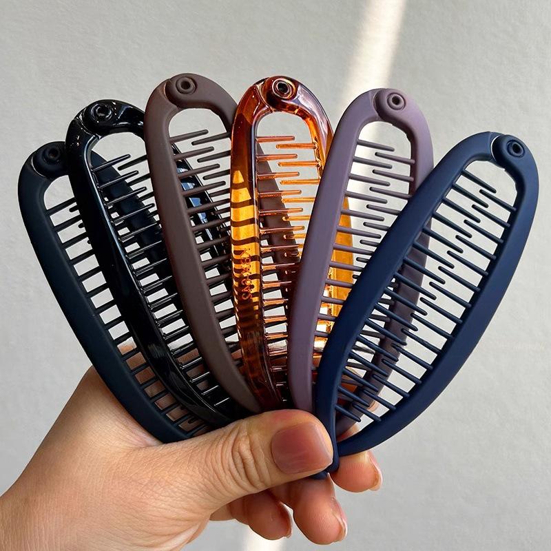 2025 Frosted Banana Hair Clip: Simple Ponytail & Updo Twist Clip for Women