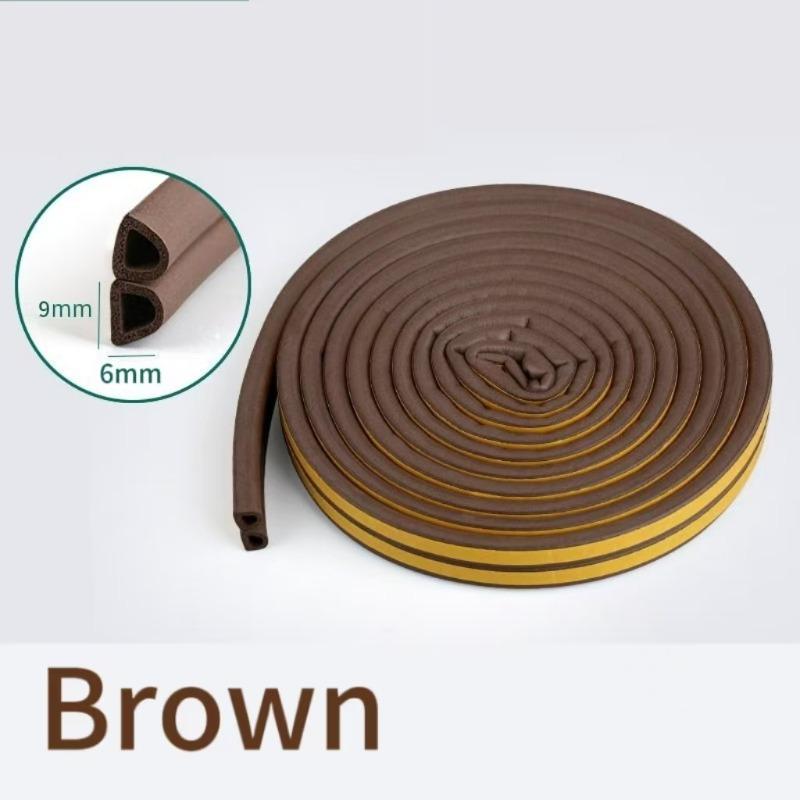 5/10 Meters Door Window Sealing Strip Self Adhesive Dustproof Soundproof Foam Seal Tape Weatherstrip Anti-Collision Rubber Seal