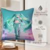 Hatsune Miku Cyberpunk Throw Pillow Futuristic Mecha Anime Cushion For Gaming Room Teens Room Sofa Bedroom Decor Gift For Fans