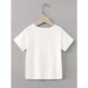 Kids Five-Pointed Star Print Crewneck Breathable Summer Short Sleeve Tee