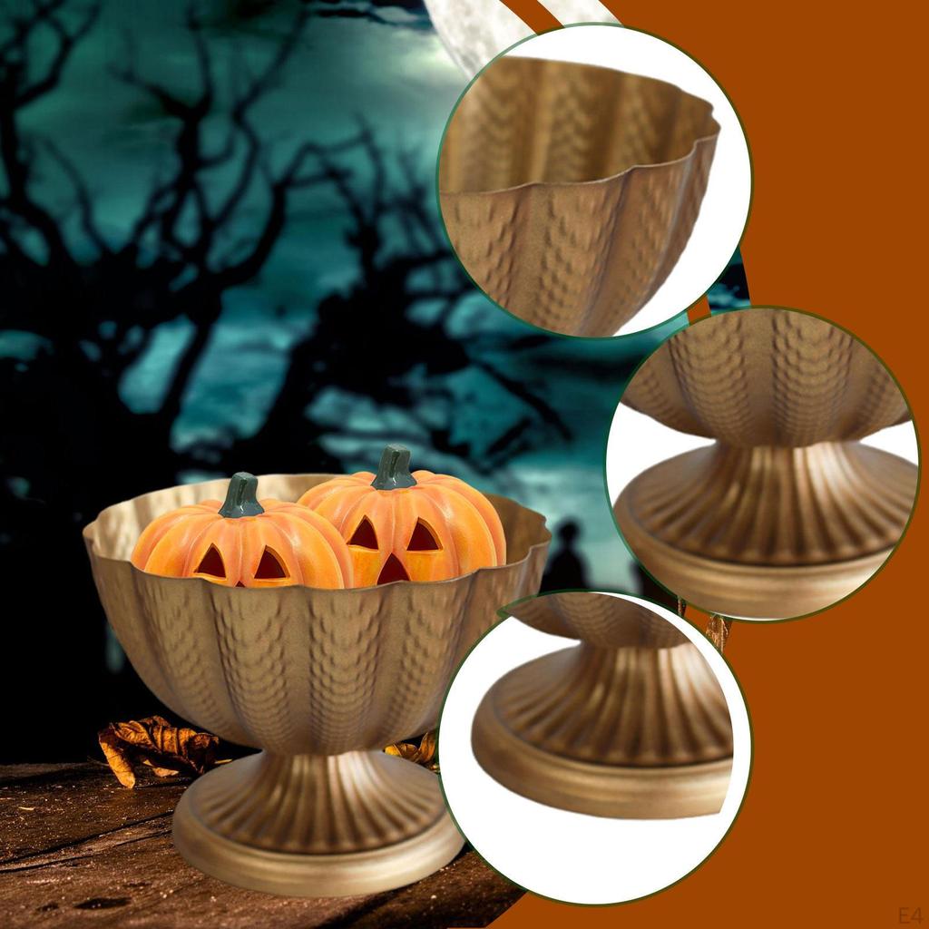 Classic Urn Planter for Home Arrangement Metal Basin Living Room Decor