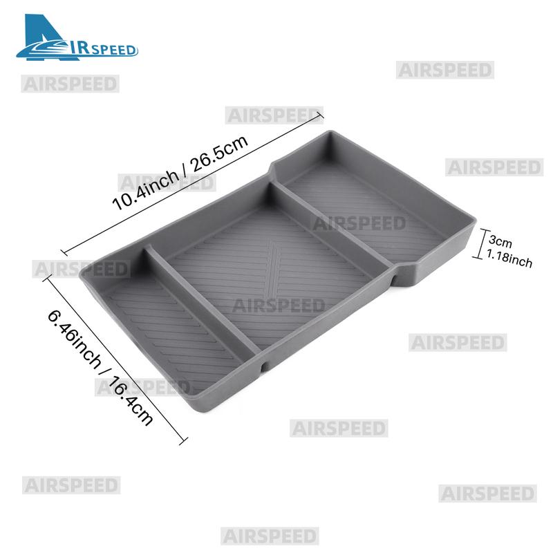 Silicone Car Central Console Storage Armrest Box Mat for Tesla Model Y Juniper Launch 2025 2026-UP Tray Organizer Accessories