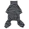 Dog summer thin striped breathable dog summer thin polyester elastic four-legged pet summer clothes