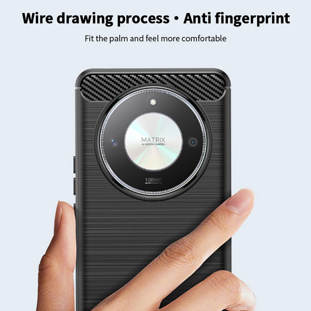 MOFI JK TPU Series-1 For Honor X9b 5G/Magic6 Lite 5G Case Carbon Fiber Texture TPU Phone Cover
