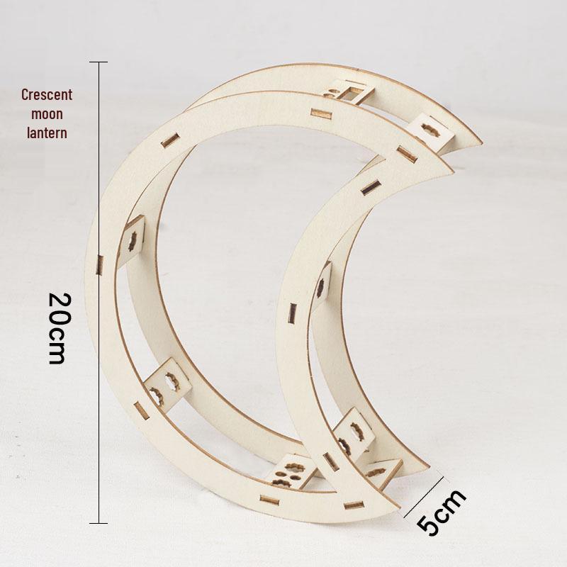 DIY Handmade Wooden Lantern Frame for Festival Decoration