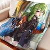Cartoon Genshin Impact Collei Flannel Blanket Cover Warmth Soft Anime Blanket Multifunctional Decor Home Universal Blankets