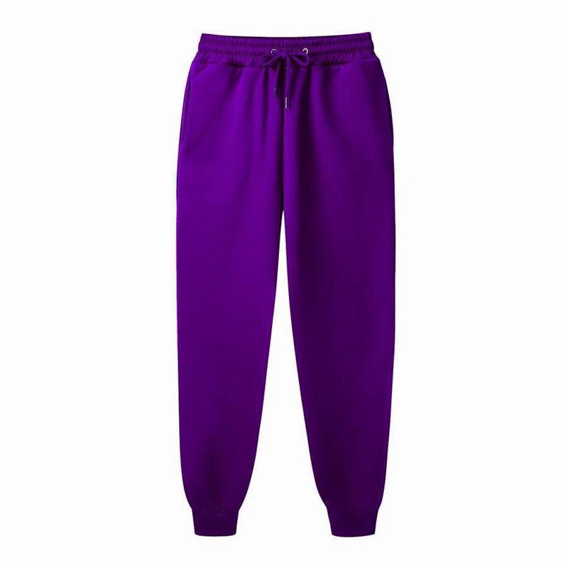 Herrebukser Sportsbukser Fitness Solid Børstet Casual Bukser