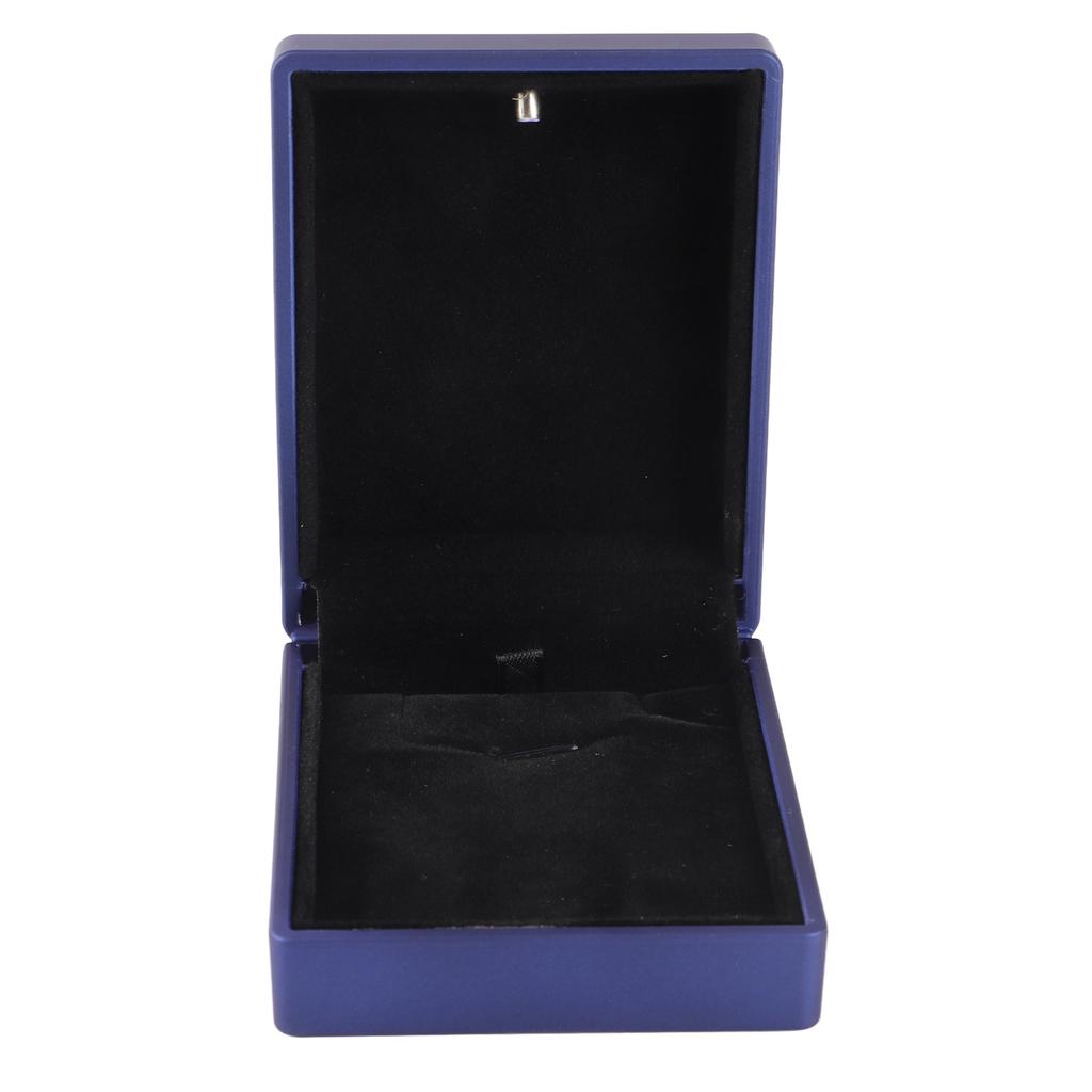 Wedding Ring Box Container Jewelry Pendant Holder Storage Case LED Light (Blue for Pendant)