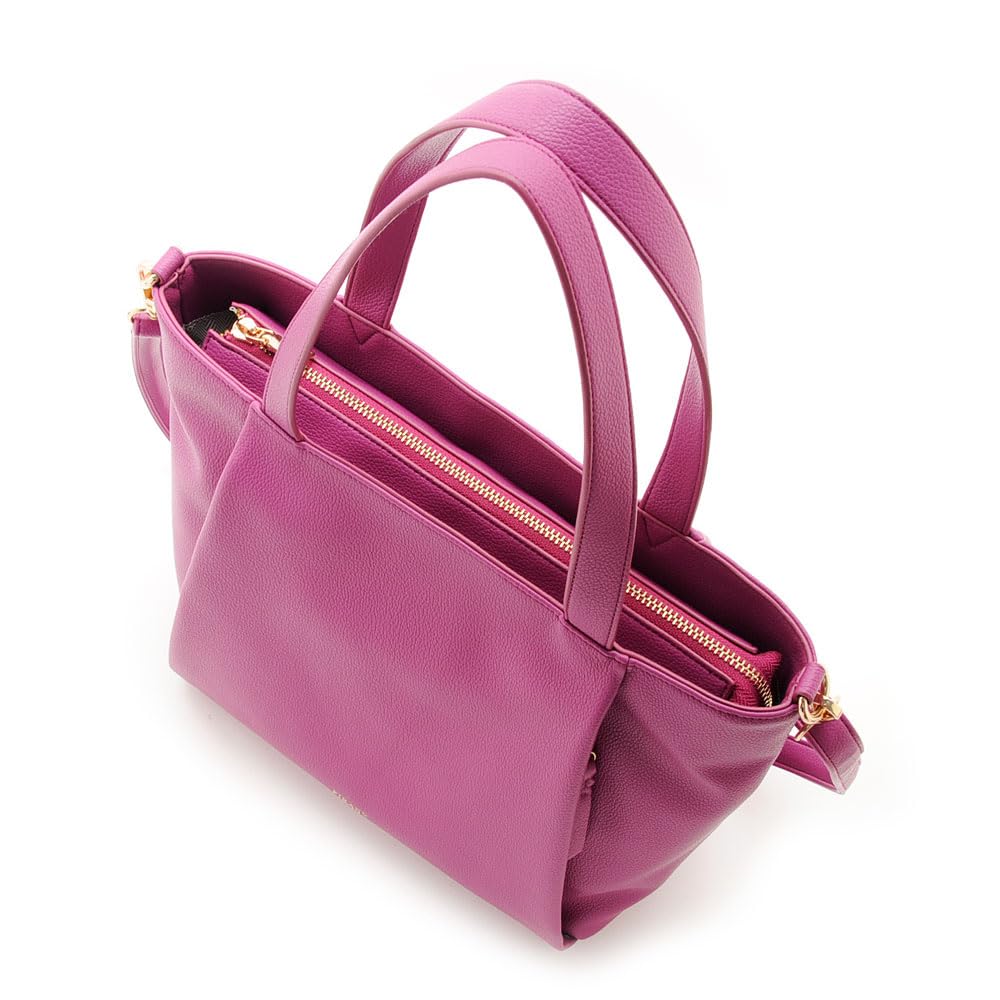 Tucked pocket tote bag and shoulder pouch set for ARNO featured on GINGER in collaboration with Ayame commuter daily camel [FIRANO] women, LABEL, WEB,