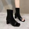 Skinny and breathable Martin boots women's British style high-heeled boots women's spring and autumn new versatile Roman cool boots