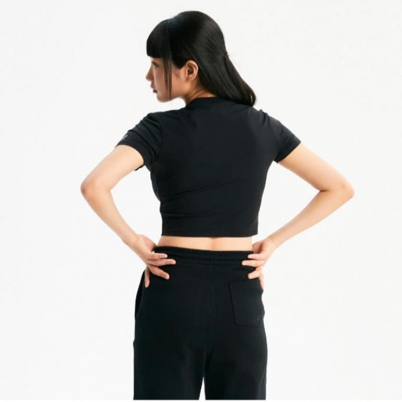 New Balance T ShirT Women S Semi Crop TighT Slim Lqj Nbnee2w422 19