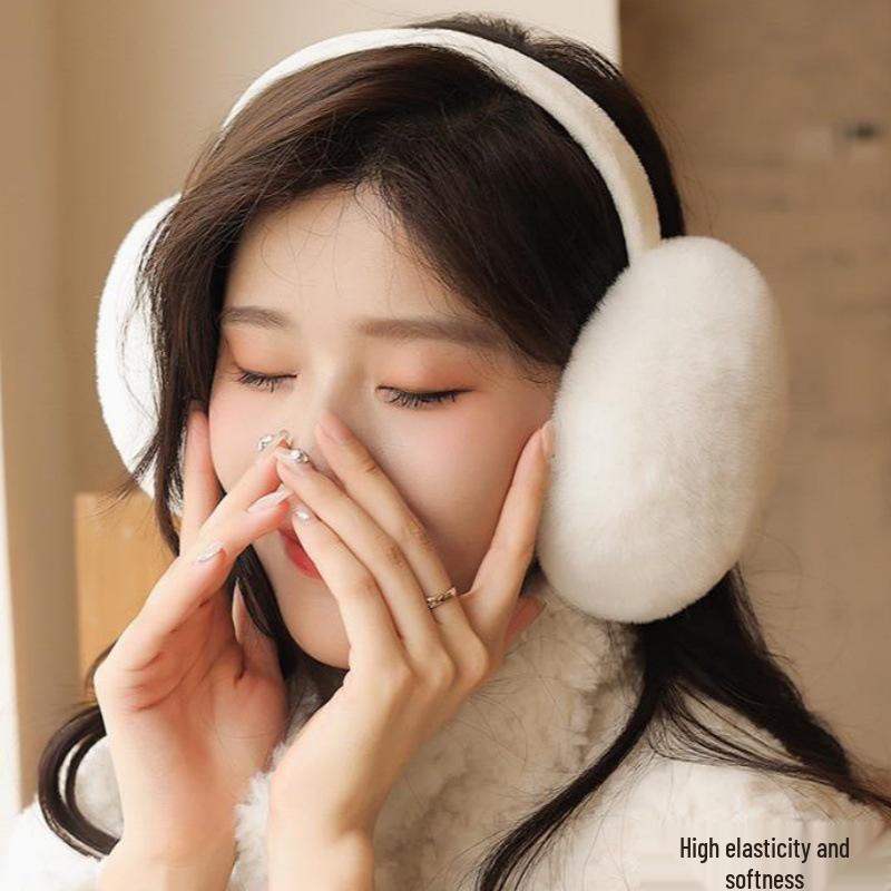 Foldable Faux Fur Winter Earmuffs for Women & Girls - Cute, Warm, Outdoor Ear Warmers