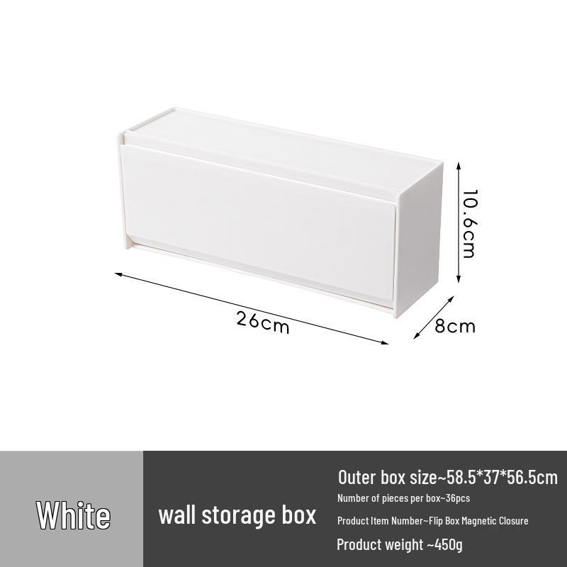 Wall-Mounted Bathroom Storage Box: Punch-Free Hanging Organizer for Sanitary Napkins