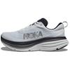 HOKA One One Bondi 8 Comfortable PU, Textile Slip Resistant Slip Resistant Low Top Running Shoes Men's White Black 1127953-WBLC