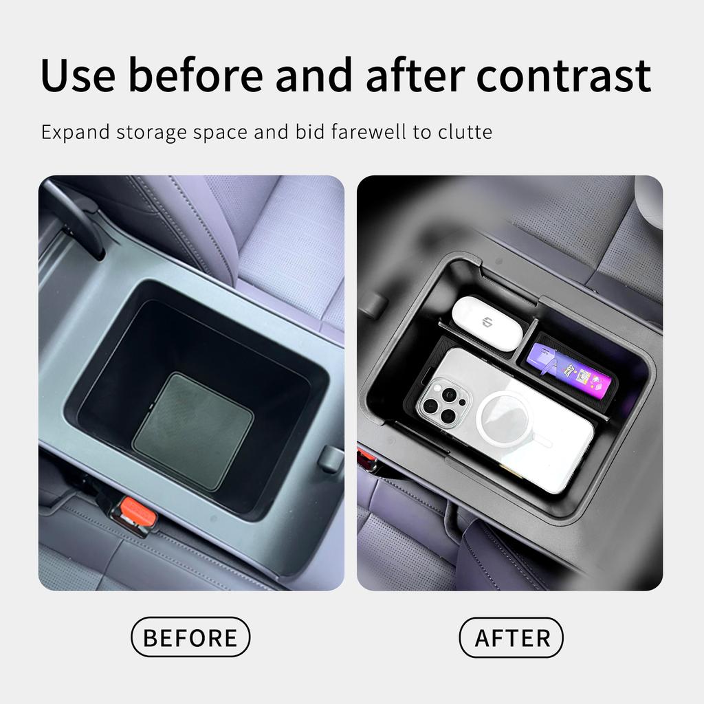 For Leapmotor B10/B01 2025-2026 Car Storage Box Interior Accessories Center Console Armrest Storage Organizer Tidying Tray