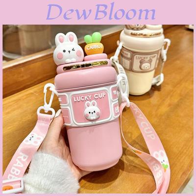 Cute Girls Insulated Drinking Cup With Straw Lock For School And Travel