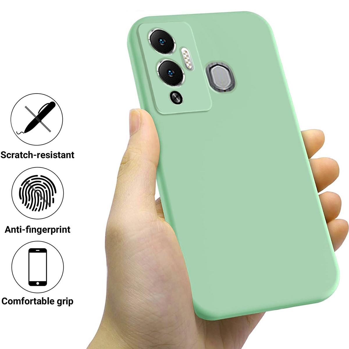 

Liquid Silicone Cover for Infinix Hot 12 Play NFC 4G/Hot 12 Play 4G,Soft Lining Protection Anti-Scratch Phone Case Green