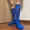 Herren Business Nylon durchsichtige Socken Dünne durchsichtige breit gestreifte lange Socken