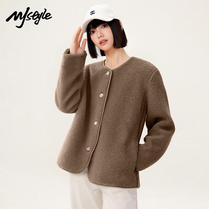 MJ STYLE Damen Fleecegefütterte Kurze Jacke