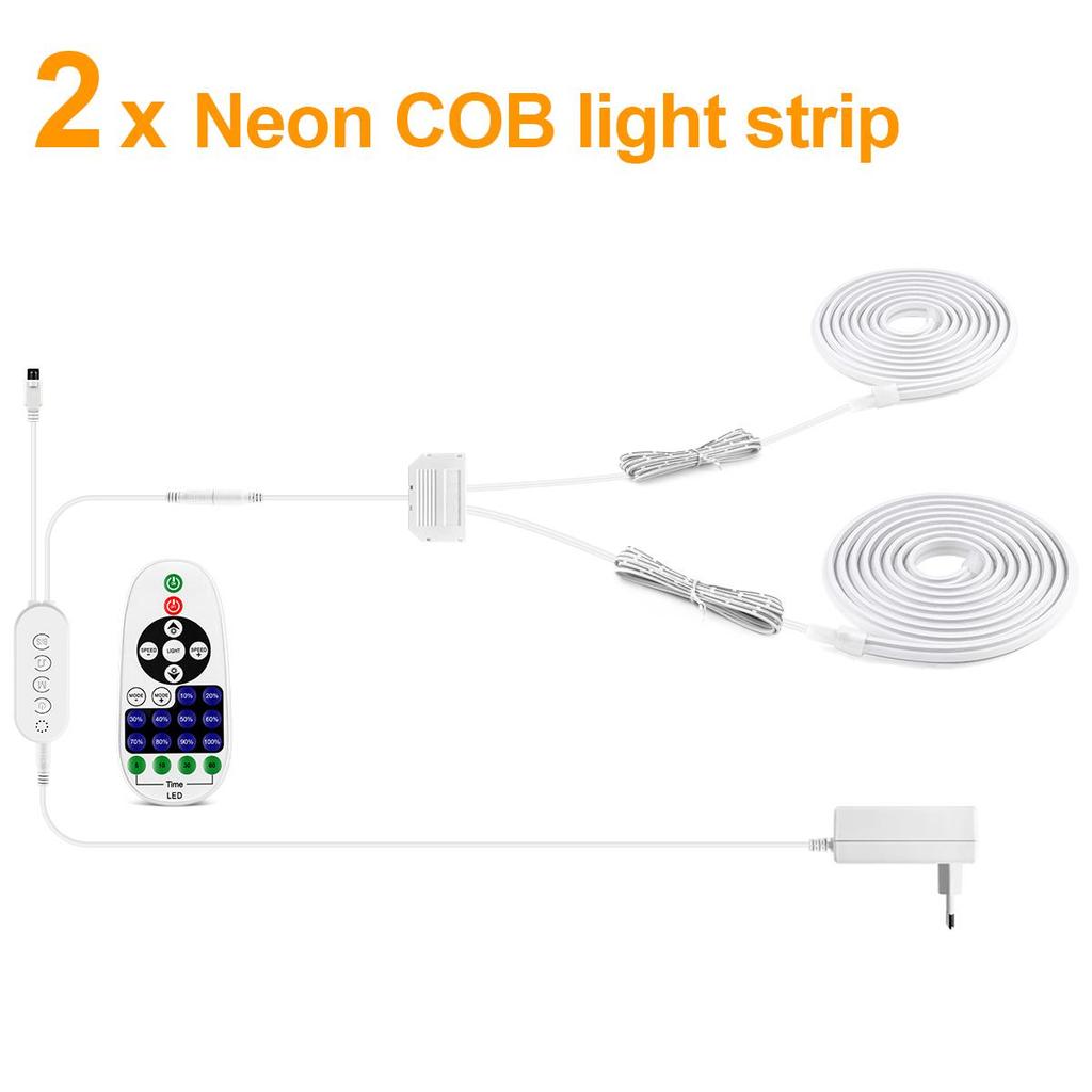 Bluetooth APP a RF Dálkově Stmívatelné COB LED Neonové Páskové Světlo Pro Akustický Dřevěný Laťkový Panel TV Pozadí Nástěnný Panel a Dekorace Skříně