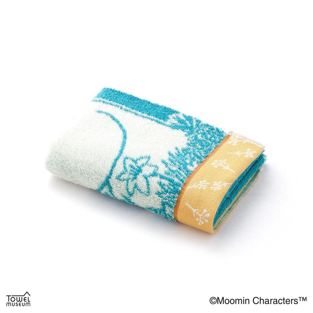 Towel Museum Compact Made In 25 X 70 Moomin Fantasy Towel, Japan, 100% Cotton, Approx. Cm, Blue, 47-0222120