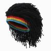 Men Women Synthetic Wig False Braid Dreadlocks Beanie Cap Handmade Crochet Hat Cosplay Party Headwear Warm Knitted Wig Hat