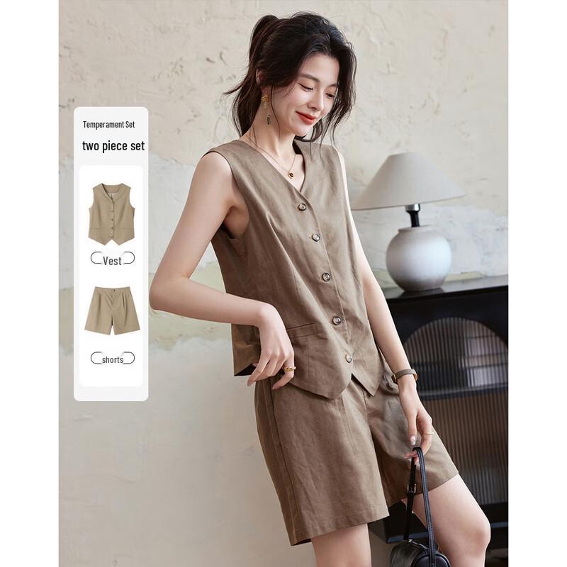 Двухпредметный комплект Demana Urban Chic из смесовой льняной ткани L