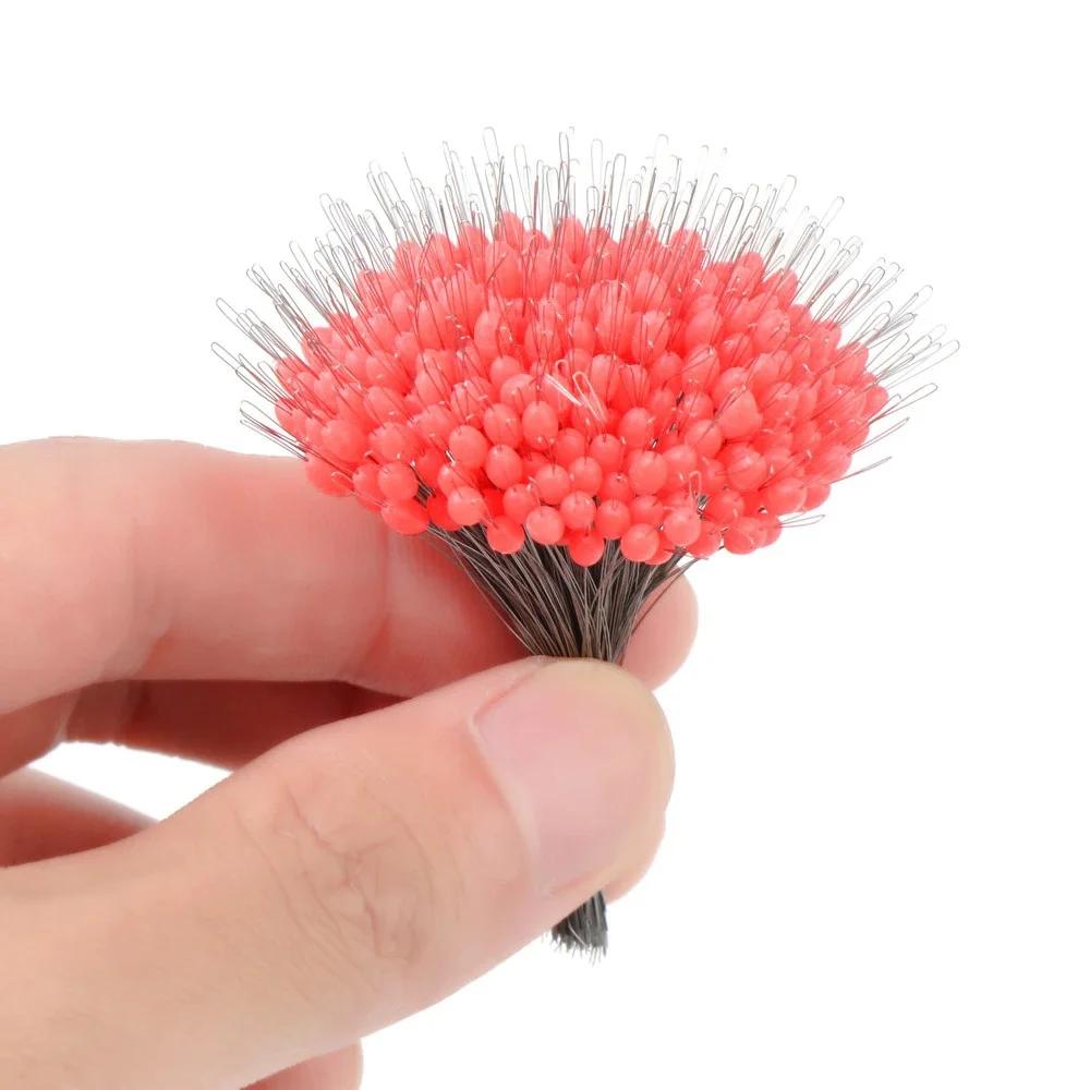 300Pcs Silicon Space Bean Fishing Float Resistant Anti-Strand Fish Line Spacebean Fishing Tackle Accessories