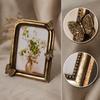 Antique Bronze-Gold Resin Frame with Glass Front Tabletop for Entryway