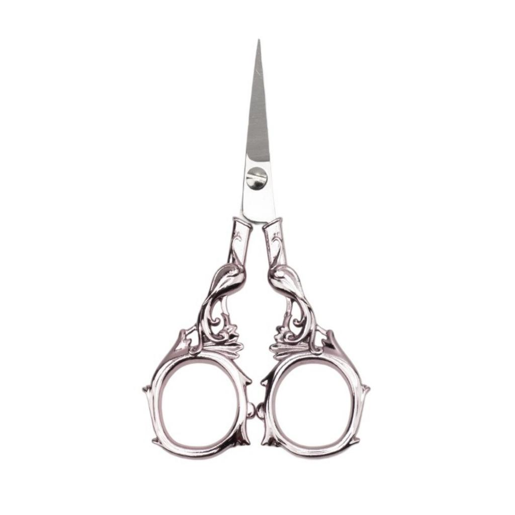 Vintage Engraved Stainless Steel Embroidery Scissors Multi Purpose Craft Tool For Sewing Feather Trimming And Decorative Display