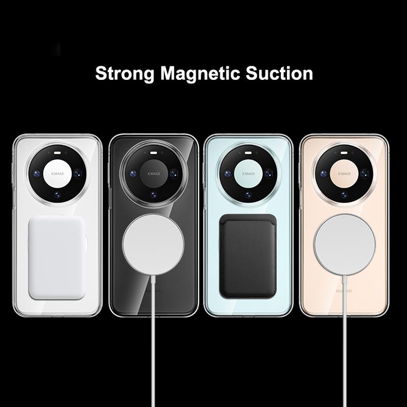 For Huawei Mate 80 Pro Max Case Magsafe Clear Non-Yellowing Skin Friendly Screen Lens Protection Rigid Hybrid Soft Grip Cover