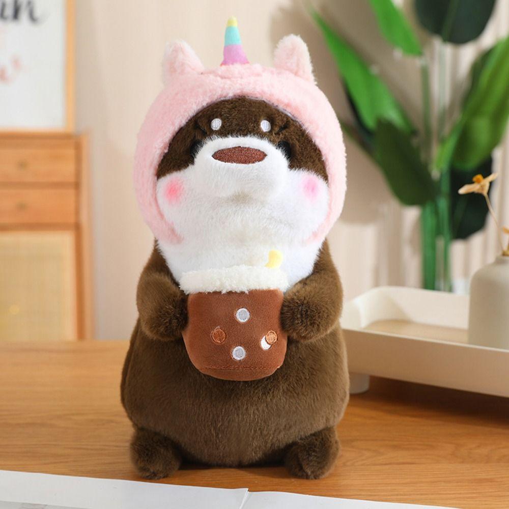 Lovely Design Fruit Otter Doll Soft Material Cartoon Animal Toy Otter Plush Toy  Kids Room