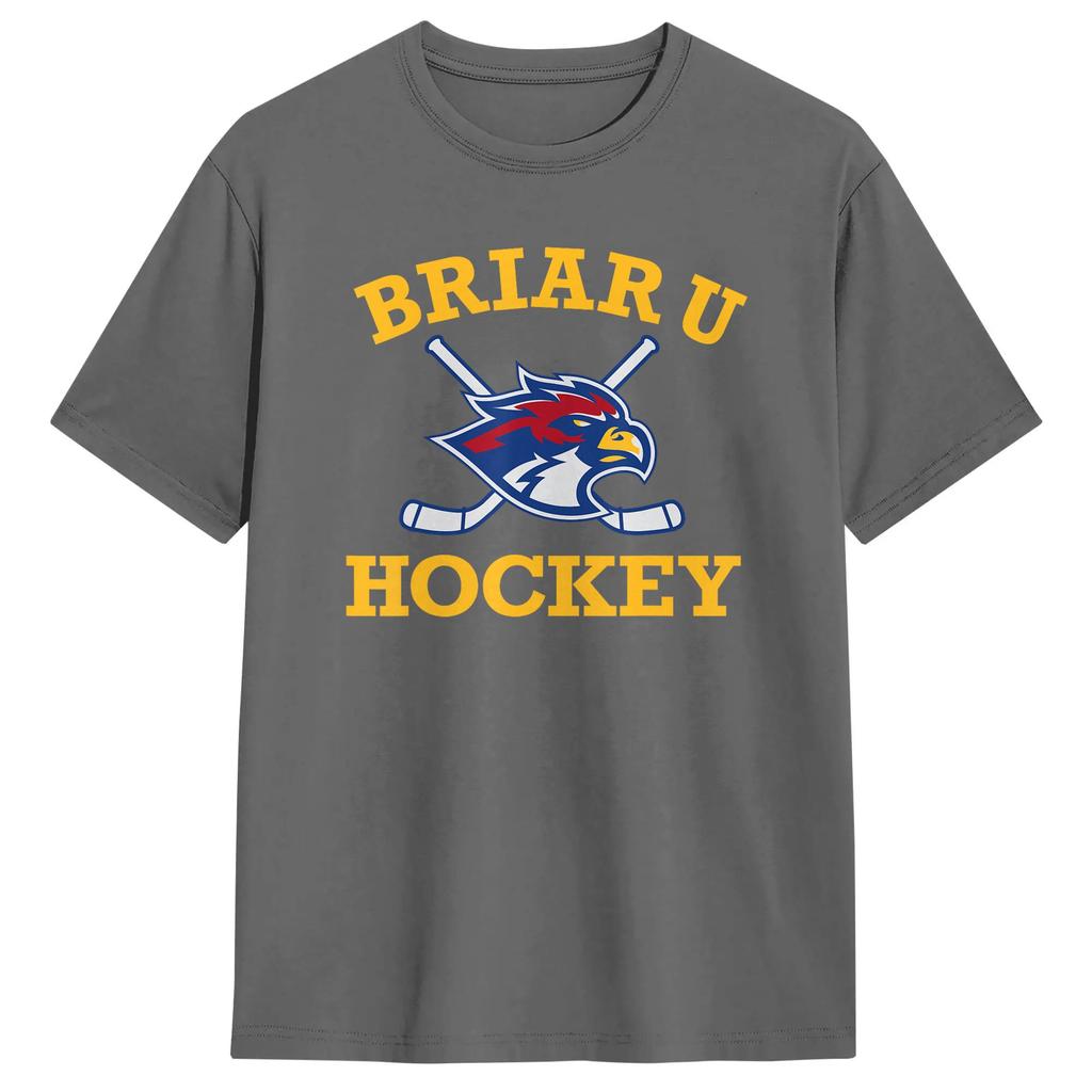 Außerhalb des CampusBriar U Briar University Eishockey Romanze Hawks Eishockey Team T-Shirt Strand T-Shirts Baumwolle Trendiges Cooles T-Shirt für Männer