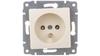 Vena Single Socket Z/U With Shutters Cream 510334