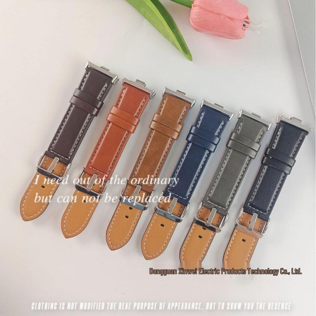 Leather Strap for Xiaomi Band 8/9 Pro, Samsung, Redmi 5, and Huawei GT5 (22mm)