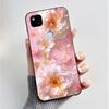 Case For Google Pixel 4a Luxury Fashion Butterfly Flowers Soft Matte TPU Silicon Back Cover Black For Pixel4a 4G 5G Phone Case