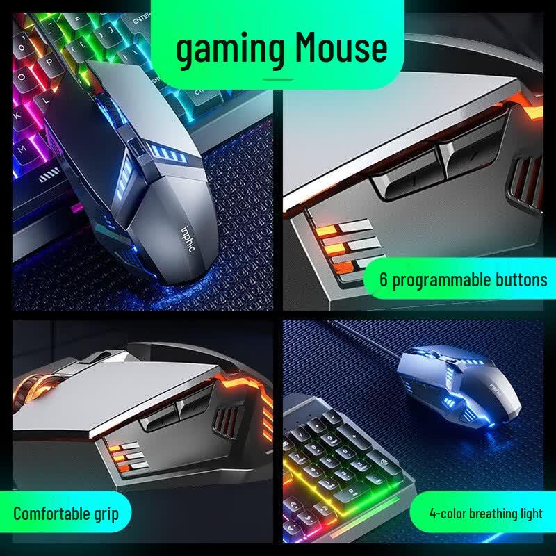 INPHIC K2 Wired RGB Gaming Keyboard
