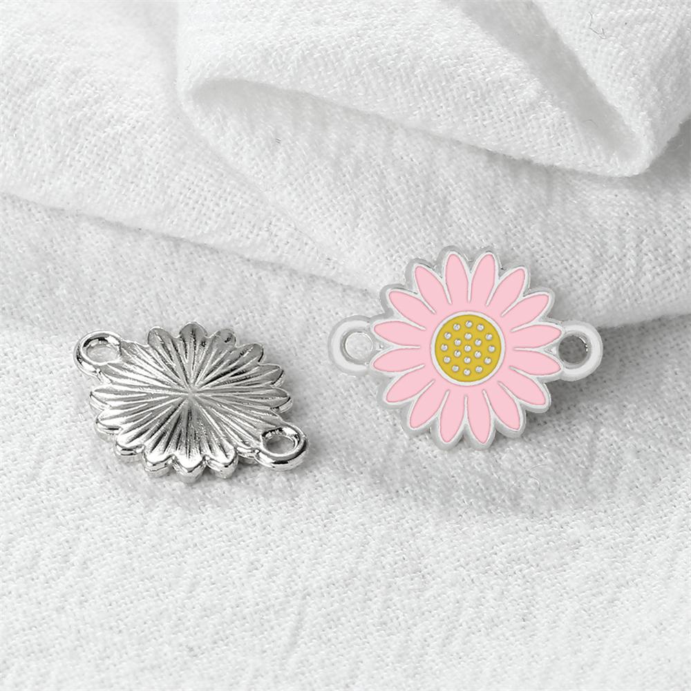 

1/3/5/10pcs Colorful Daisy Enamel Plated Pendant For DIY Jewelry Charms Flowers Components Accessories Making Bracelet Necklace 1pc