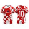 Einfaches DIY-Oberteil, Leeres kurzärmeliges Fußball-T-Shirt für individuellen Druck, Shirt