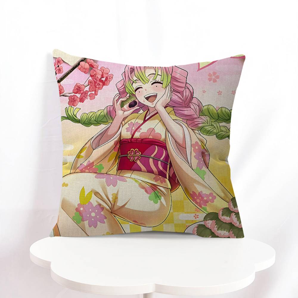 M-Mitsuri Kanroji Anime Kissenbezug Zoll Bauernhaus Dekor Zuhause Wurfkissenbezüge Für Couch Dekorationen