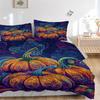 3pc Pumpkin Swirls Cover Set - 1 Quilt Cover + 2 Pillowcases, All Seasons Bedroom Setting, Perfect for Home066