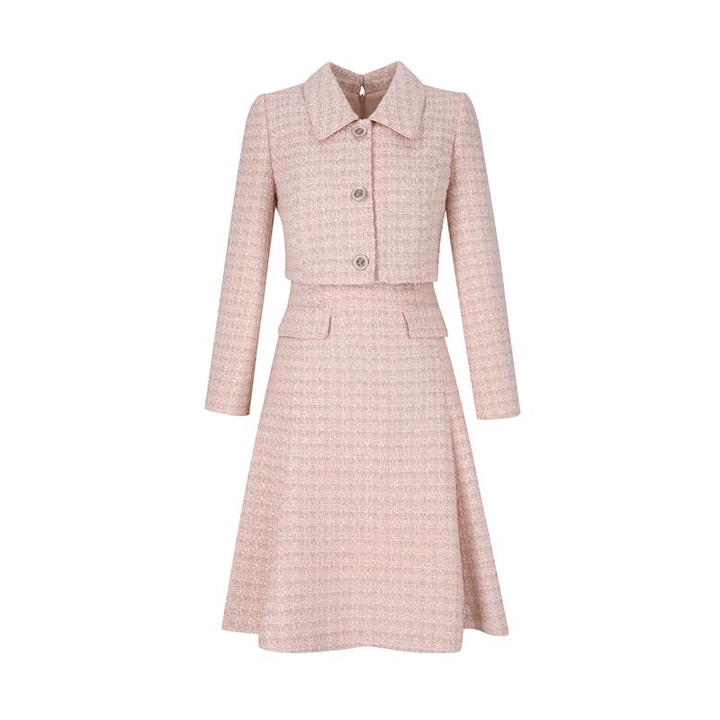 SOUP Collar Flare Two-In-One Dress (Sz9Opm7)