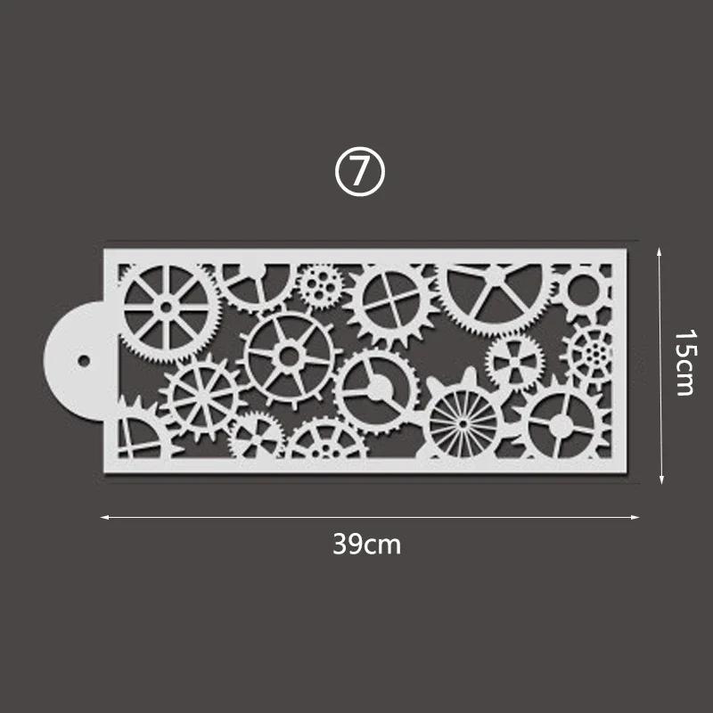 New Fondant Stencils Lace Flower Spike Pattern Style Cake Stamp Embossing Mold Wedding Cake Decoration Edge Template Baking Tool