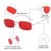 Vintage Metal Sunglasses for Men Women Clear Lens Rectangle Small Oval Brand Shades Fashion Eyewear