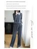 Women's 100% Wool Colorblock Polo Collar Sweater - Long Sleeve Knitted Pullover for Autumn/Winter