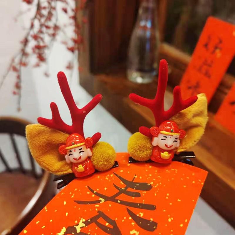 2025 Urocze Spinki do Włosów z Rogami Renifera - Świąteczne Nakrycie Głowy i Dodatek Biżuteryjny