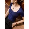 Ladies Modal Cotton Short Pure Desire Spice Girls Tight Bottoming Shirt Summer New Short-sleeved T-shirt Positive Shoulder Thin Tops