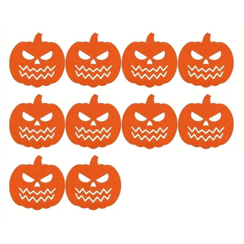 Wiederverwendbare Filz-Bestecktaschen Halloween-Themen-Besteckabdeckungen Süßigkeitentaschen Küchenutensilien-Set