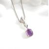 925 Sterling Silver jewelry set rings earrings necklace Natural Amethyst oval 8*10mm fine jewelry for women's banquet gifts